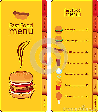 Fast Food Menu Design