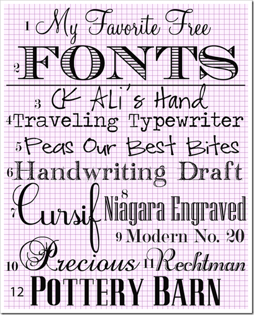 Favorite Free Fonts Favorite Free Fonts