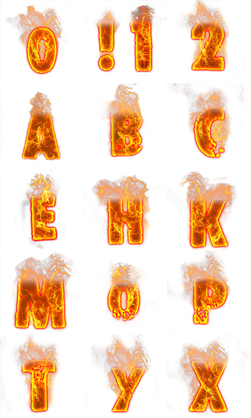 Fire Font Photoshop