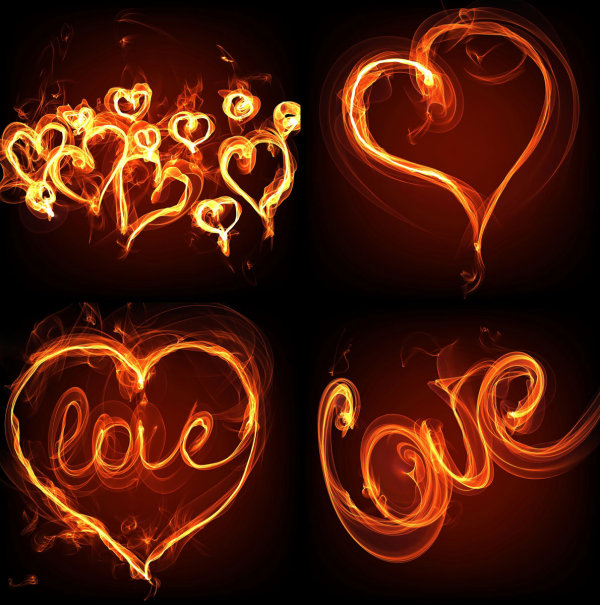 Flame-Shaped Heart