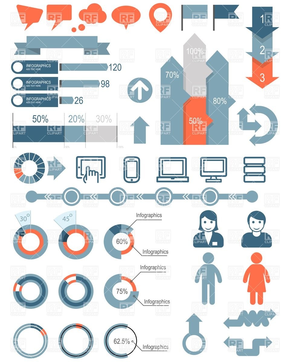 19 Infographic People Icons Clip Art Images