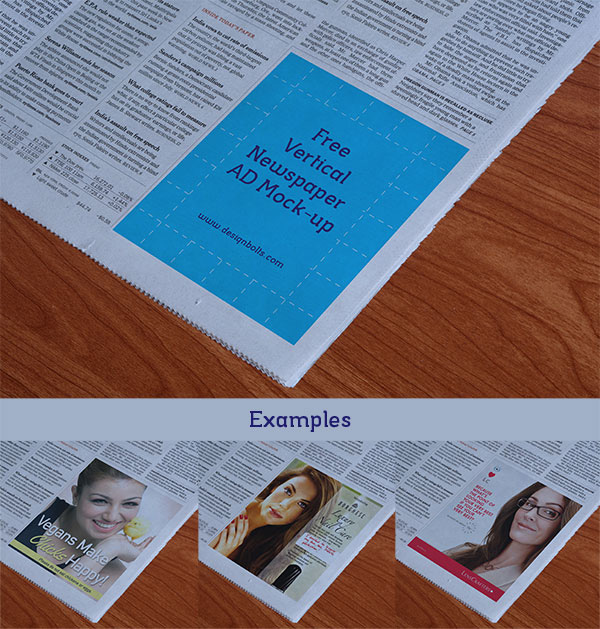 Free Mockup of Newspaper Ads