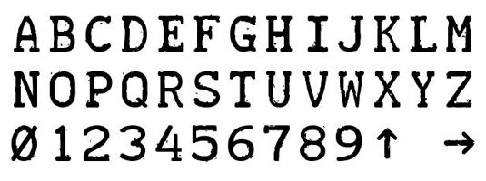 Free Typewriter Font Numbers