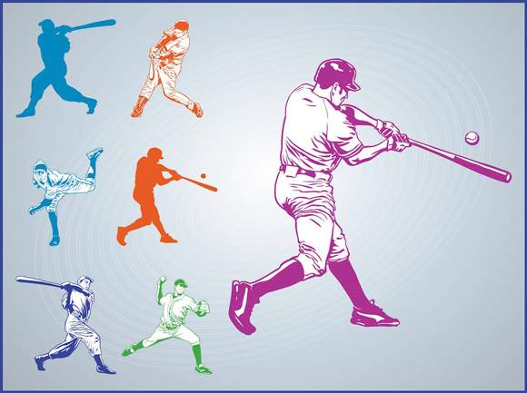 Free Vector Art Baseball Player