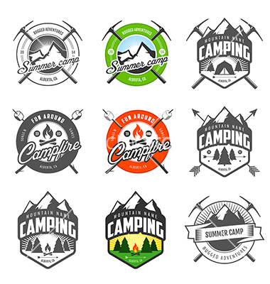 Free Vector Vintage Camping