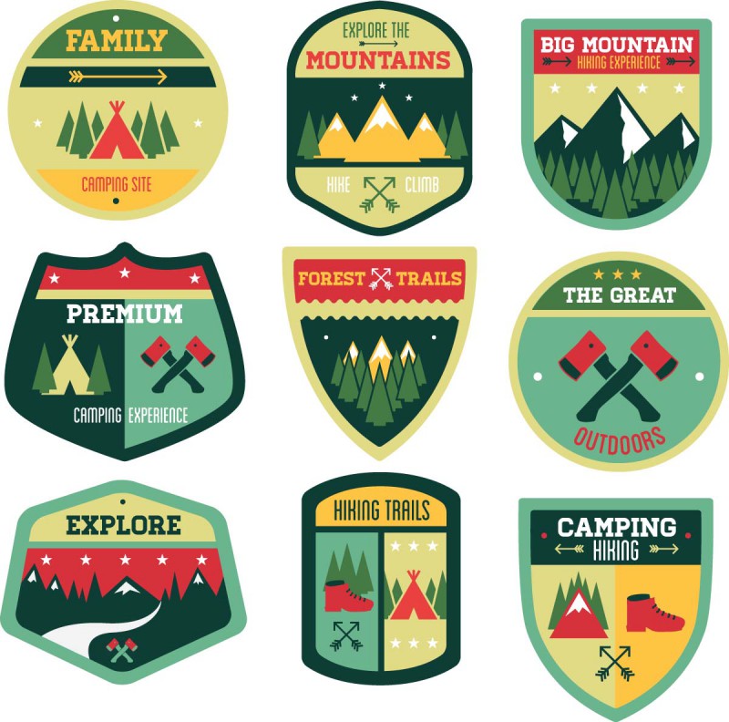 Free Vintage Camp Badges
