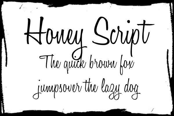 7 Honey Script Font Images