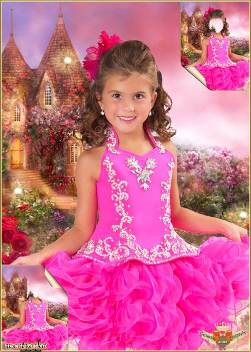 Girl Pink Dress Photoshop