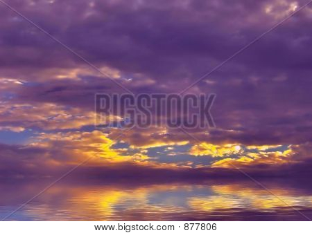 Gold and Purple Sunset