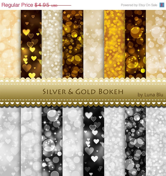 Gold and Silver Scrapbook Paper