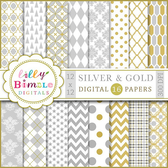 Gold Digital Scrapbook Paper