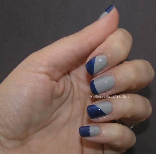 Gray and Blue Nail Designs