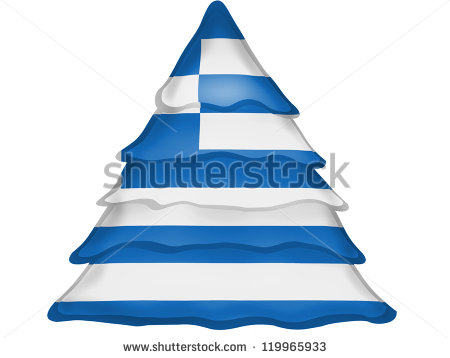 Greek Christmas Tree Flag