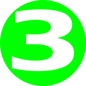 Green Circle Clip Art Numbers 3