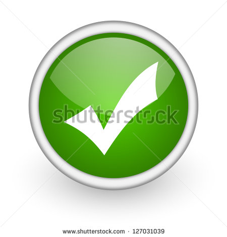 Green White Circle with Check Mark Icon