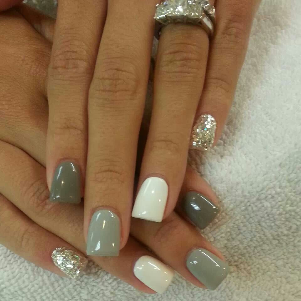 Grey and White Nail Designs