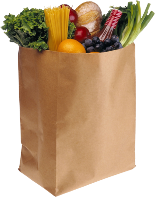 Grocery Bag with Food