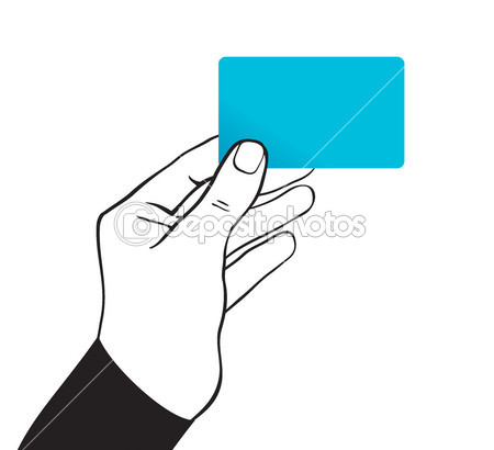 Hand Holding Card Vector