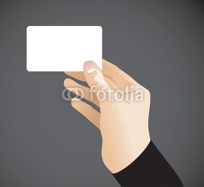 Hand Holding Card Vector