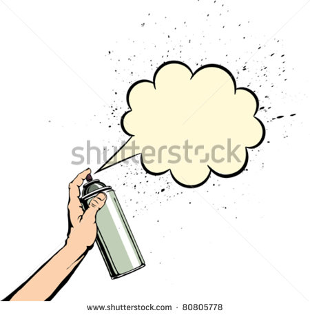 Hand with Spray Can