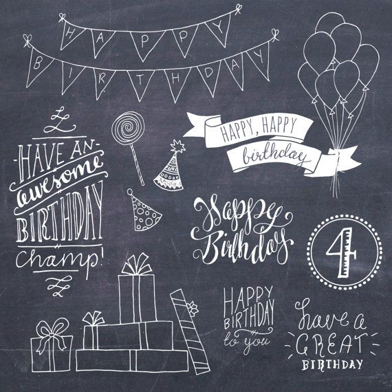 6 Happy Birthday Layers PSD Images