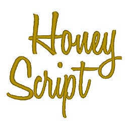 Honey Script Font Embroidery