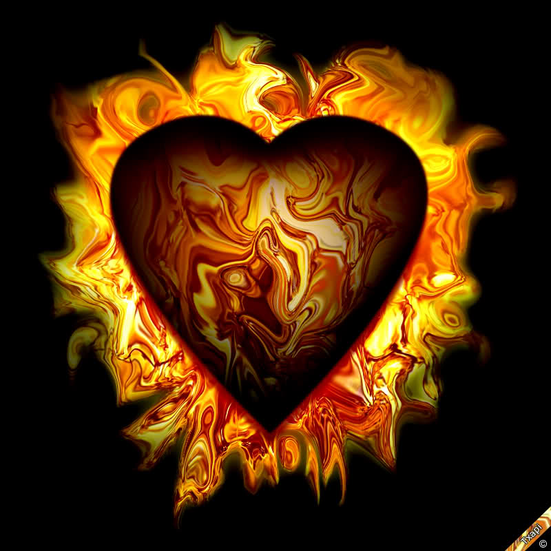 Imagenes De Corazon ES Con Fuego