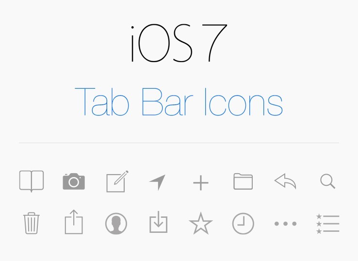 iOS 7 Icons Vector Free