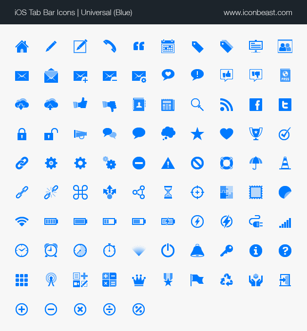 iOS Tab Bar Icons Free