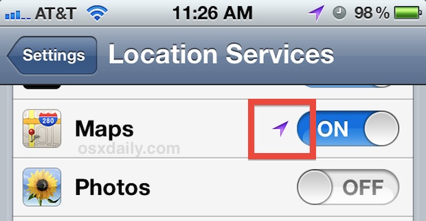 iPhone Location Service Icon iPhone Location Service Icon