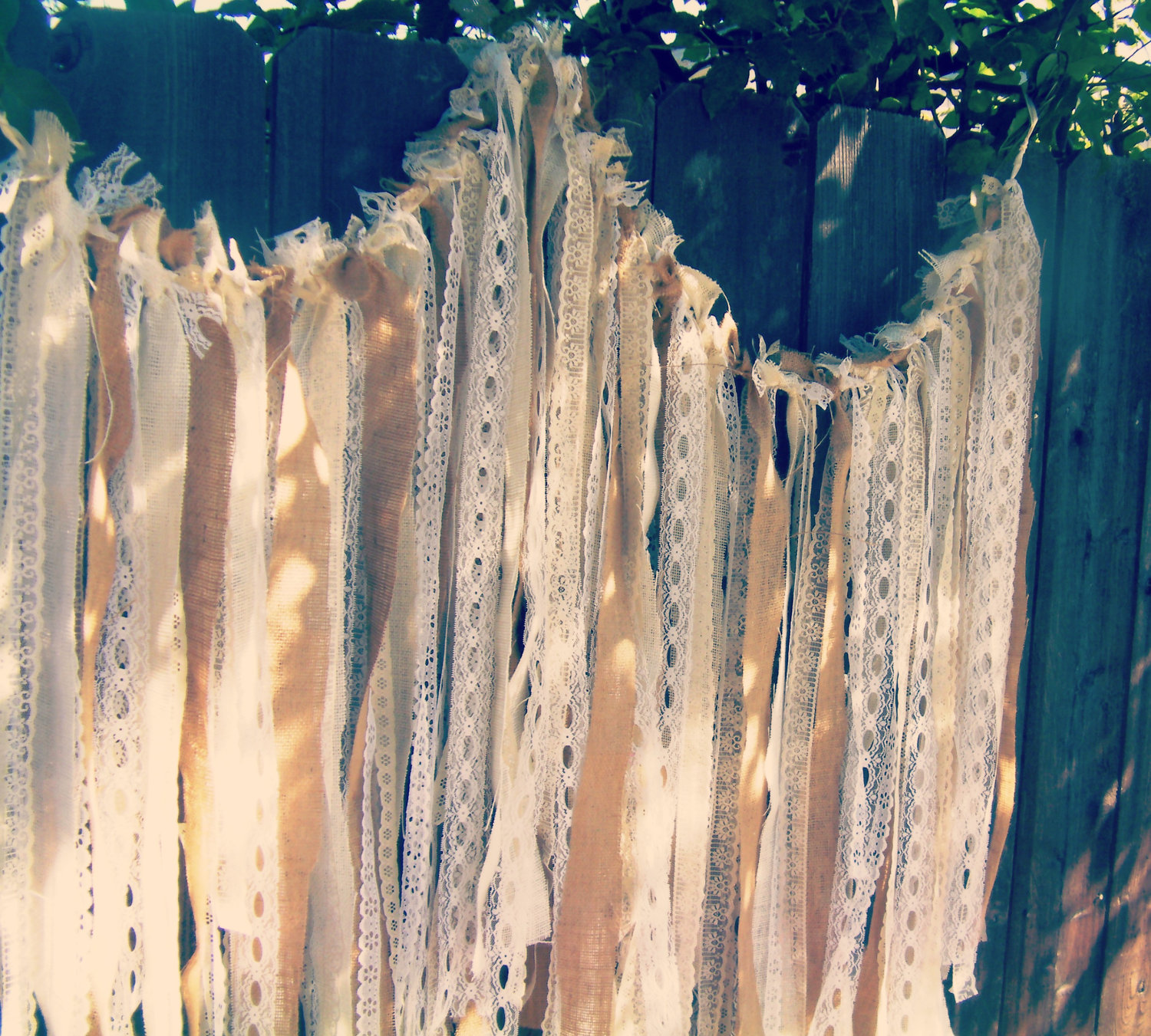 Lace and Burlap Wedding Backdrop