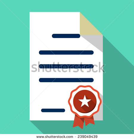 License Certificate Vector Icon