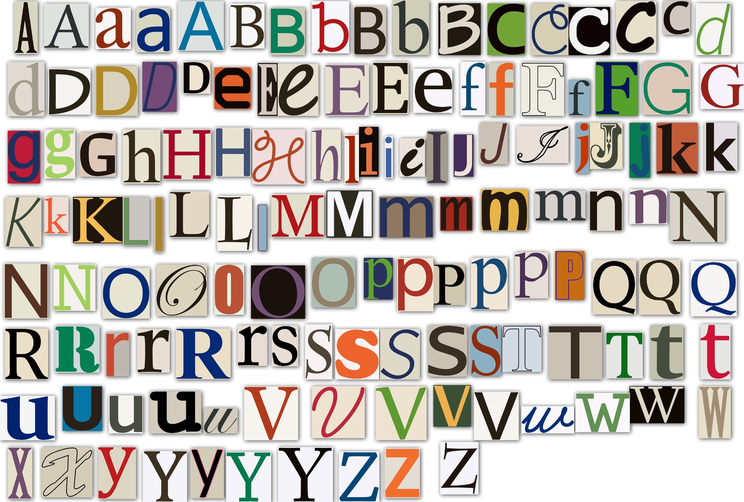 10 Magazine Cut Out Letters Font Images