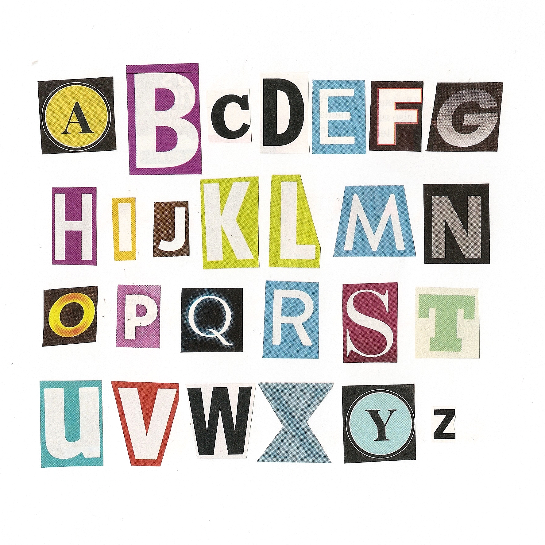 Magazine Letters Cut Out