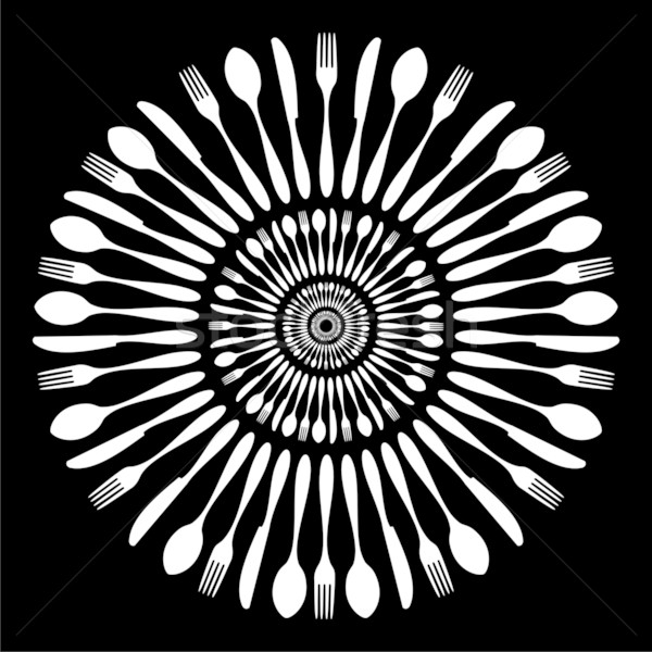 6 White Cutlery Vector Images