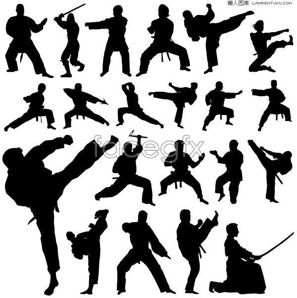 Martial Arts Silhouette