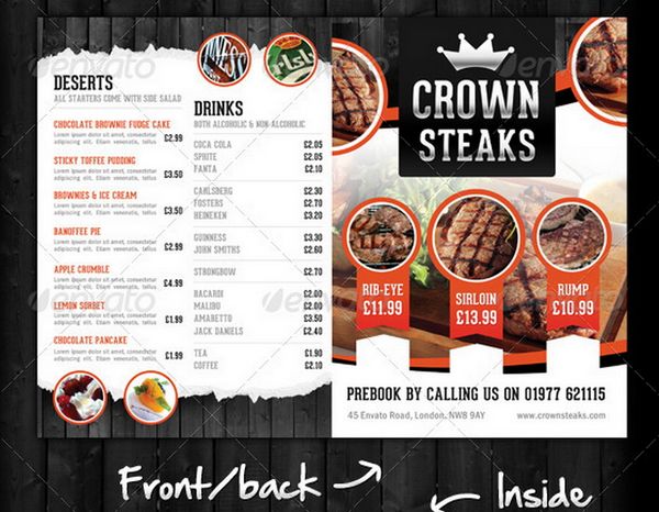 13 Food Menu PSD Images