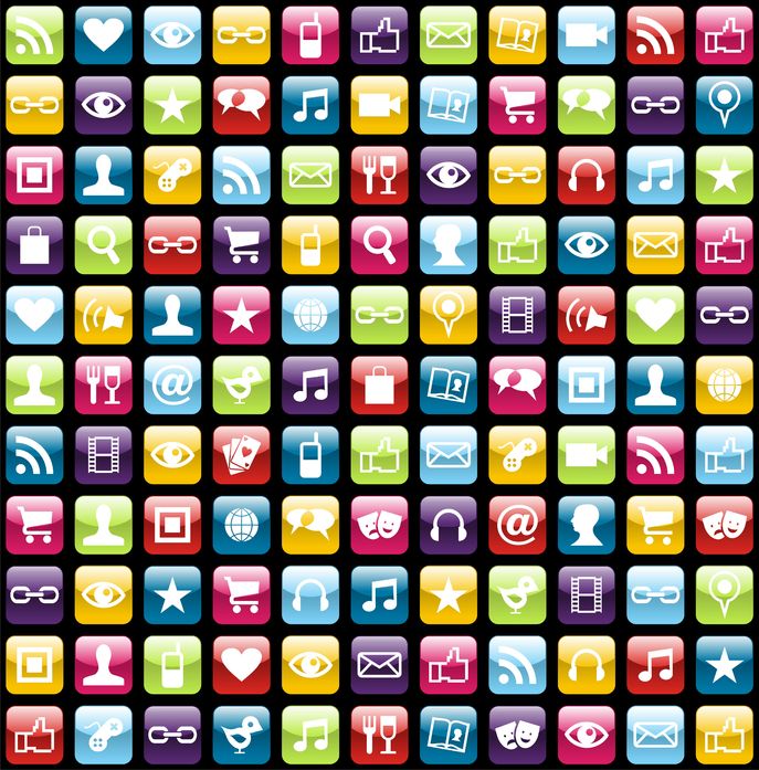 Mobile Phone App Icons