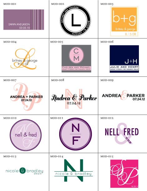 Modern Wedding Monogram Design