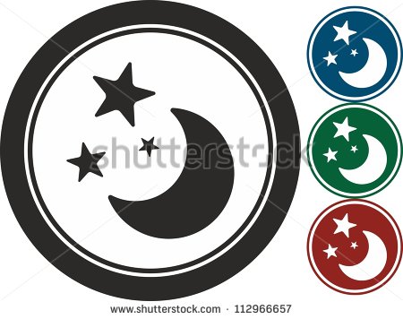 Moon and Stars Vector