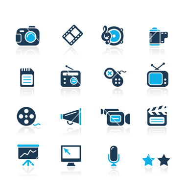 Multimedia Icons Vector