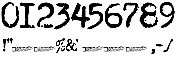 Old Typewriter Font Numbers