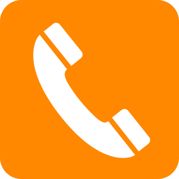 Orange Phone Icon Clip Art