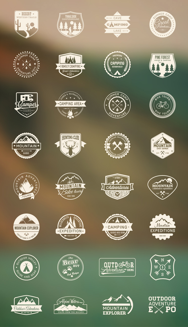 Outdoors Camping Icons
