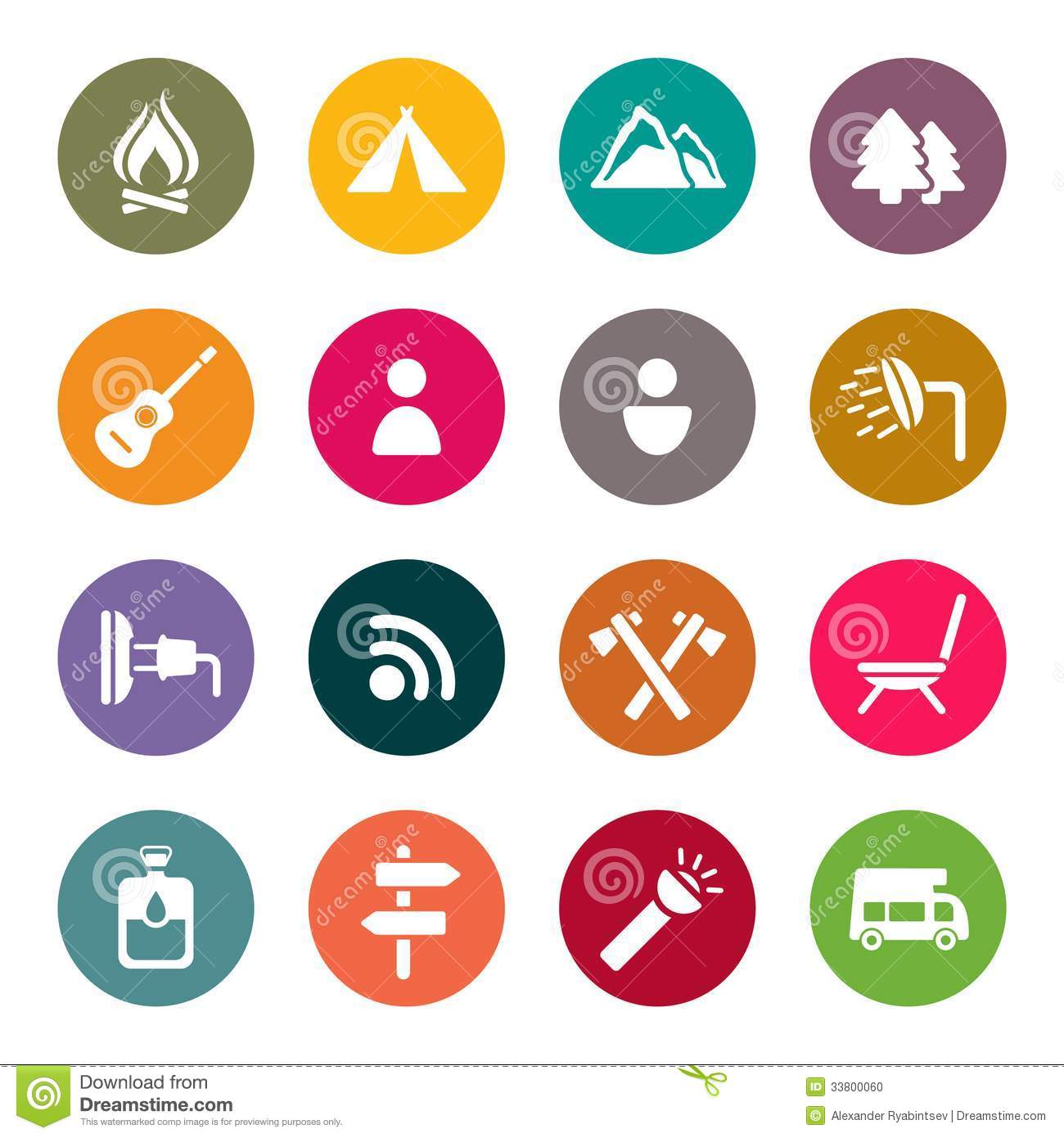 Outdoors Camping Icons