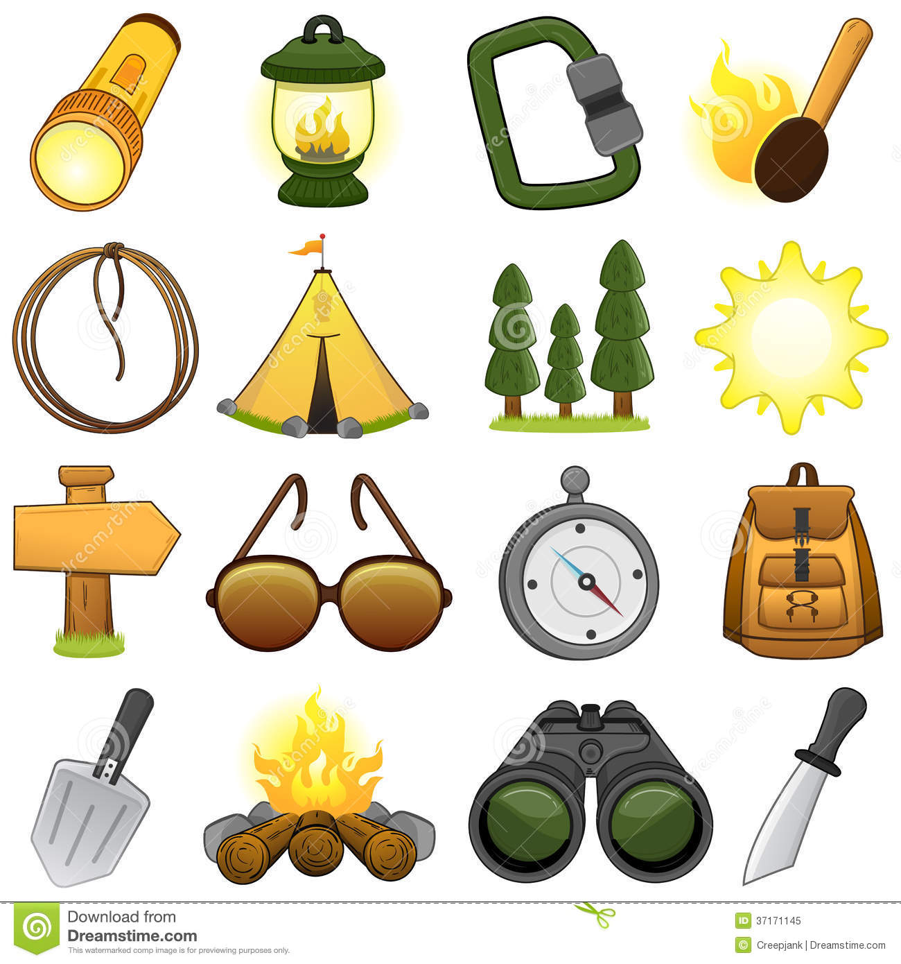 Outdoors Camping Icons