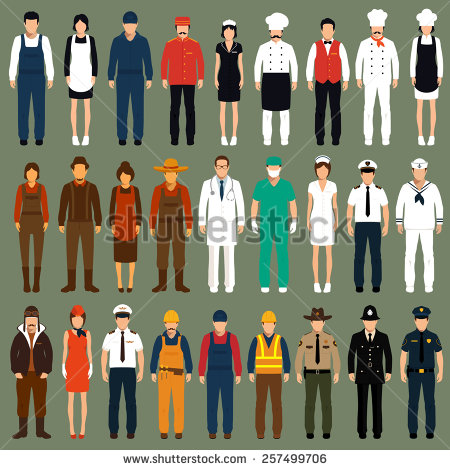 People in Uniform Clip Art