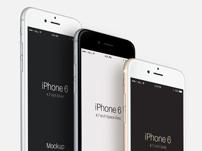Perspective iPhone 6 Mockup PSD Perspective iPhone 6 Mockup PSD