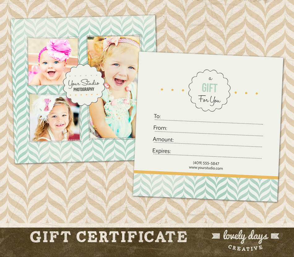 7 Photography Gift Certificate Template PSD Images