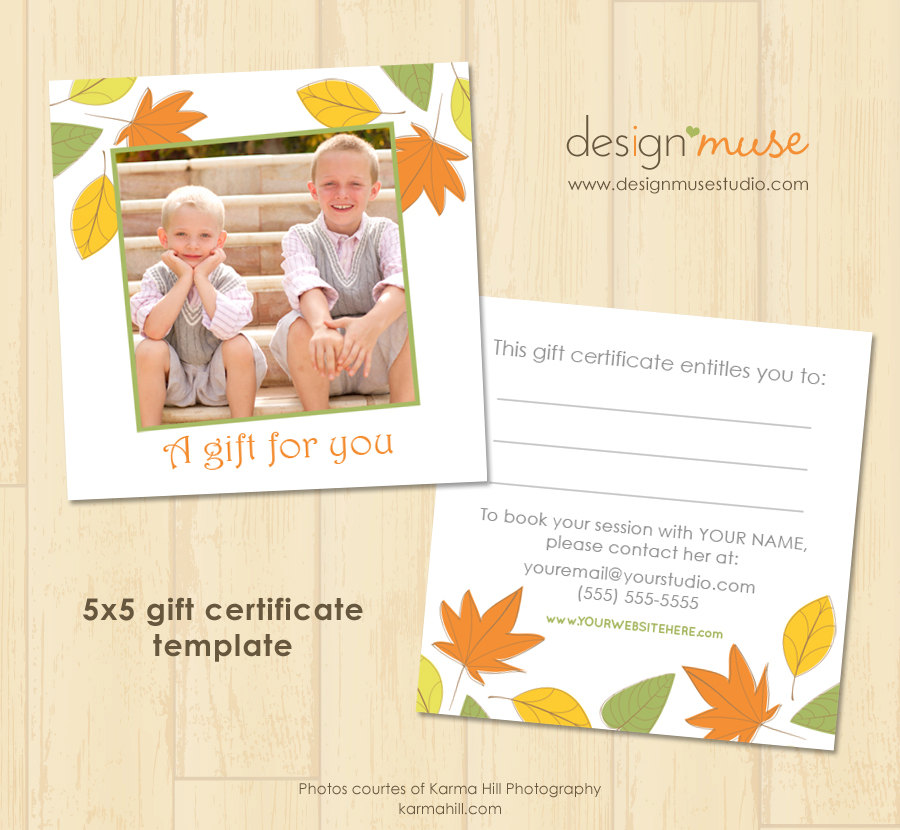 Photography Gift Certificate Template